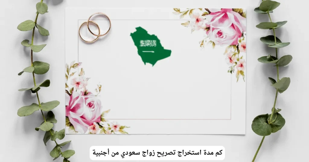 كم مدة استخراج تصريح زواج سعودي من أجنبية